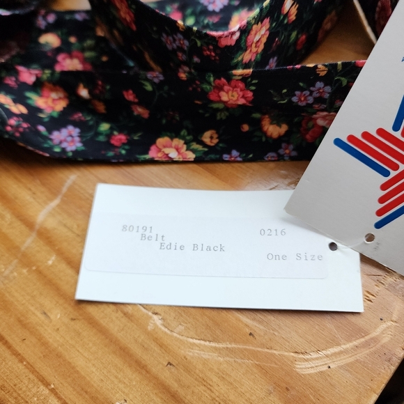 BILLINGS x VINTAGE 80s new old stock fruit floral vest / belt set NEW - Picture 7 of 7